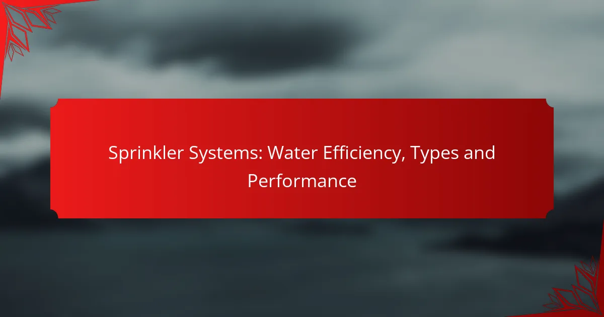 Sprinkler Systems: Water Efficiency, Types and Performance