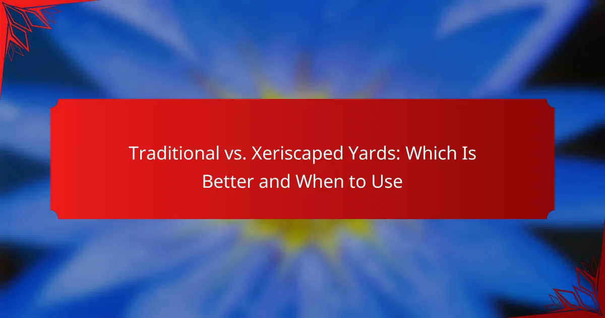 Traditional vs. Xeriscaped Yards: Which Is Better and When to Use