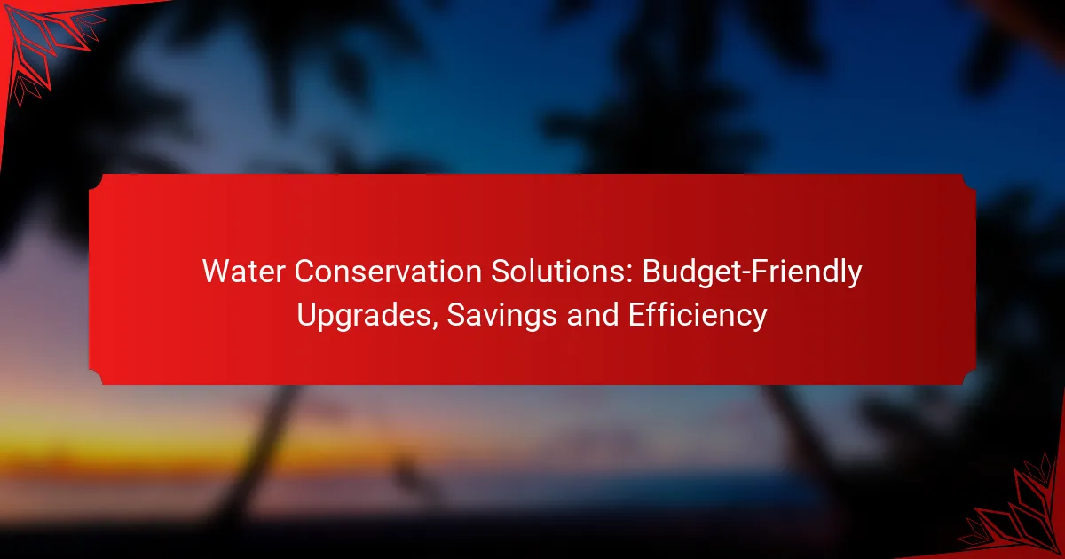 Water Conservation Solutions: Budget-Friendly Upgrades, Savings and Efficiency