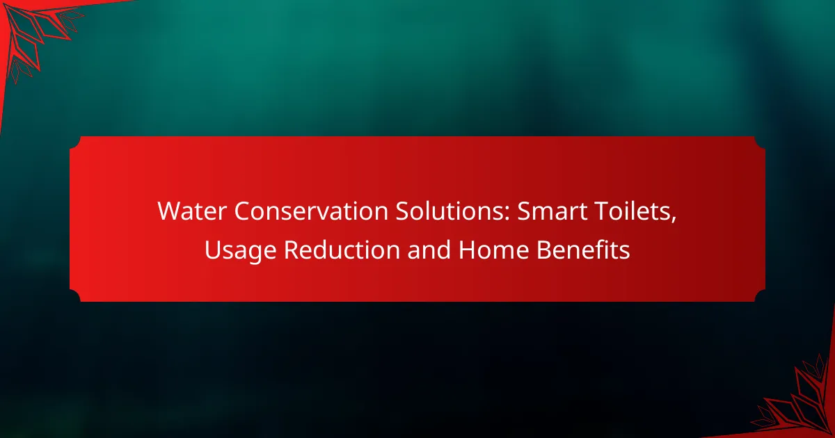 Water Conservation Solutions: Smart Toilets, Usage Reduction and Home Benefits