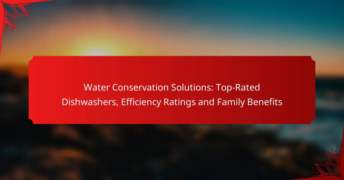 Water Conservation Solutions: Top-Rated Dishwashers, Efficiency Ratings and Family Benefits