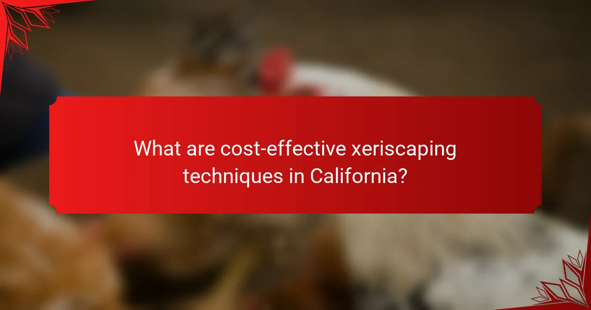 What are cost-effective xeriscaping techniques in California?